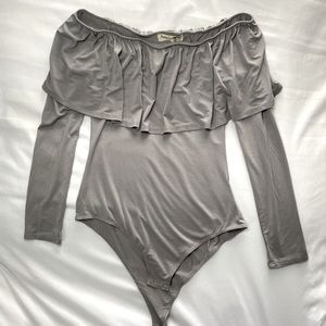 Boutique gray bodysuit. Size S.